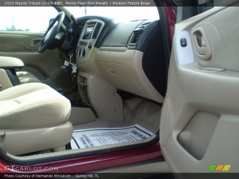 Merlot Pearl Red Metallic / Medium Pebble Beige 2003 Mazda Tribute LX-V6 4WD