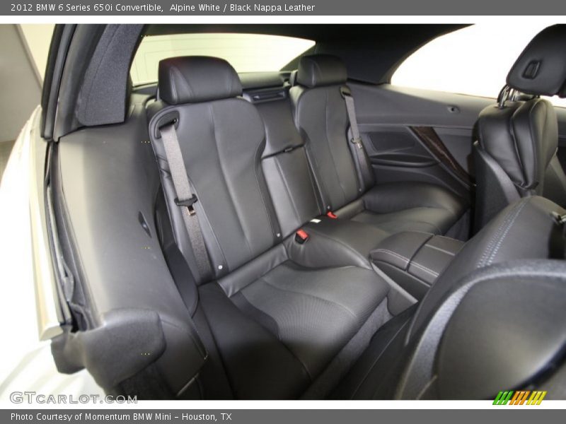 Rear Seat of 2012 6 Series 650i Convertible