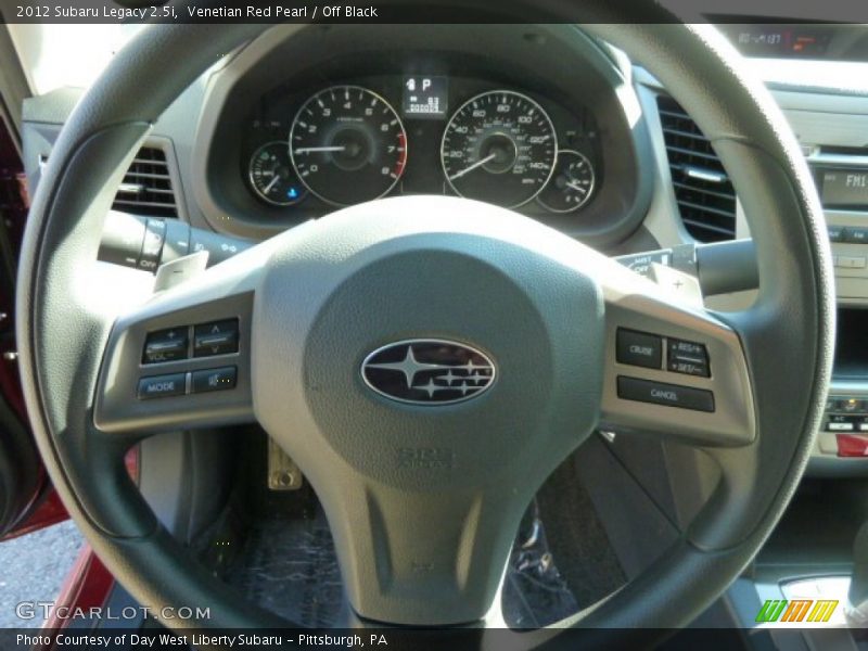 Venetian Red Pearl / Off Black 2012 Subaru Legacy 2.5i