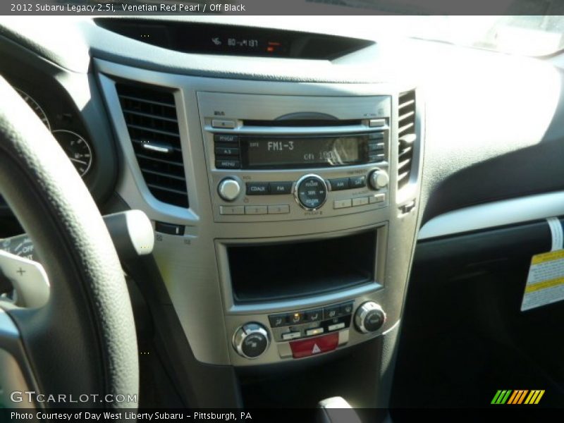 Venetian Red Pearl / Off Black 2012 Subaru Legacy 2.5i