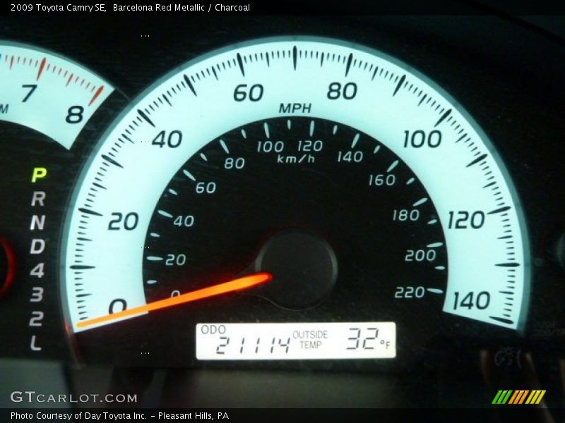 Barcelona Red Metallic / Charcoal 2009 Toyota Camry SE