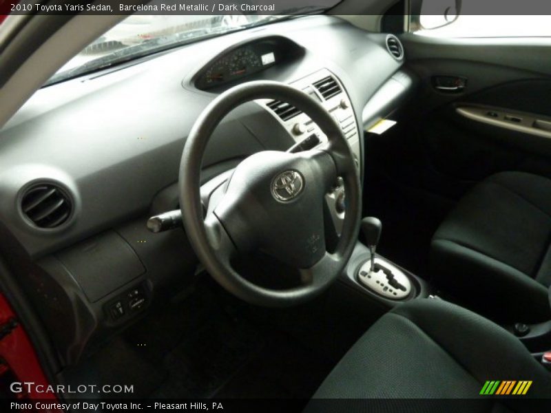Barcelona Red Metallic / Dark Charcoal 2010 Toyota Yaris Sedan