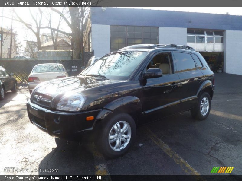 Obsidian Black / Beige 2008 Hyundai Tucson SE