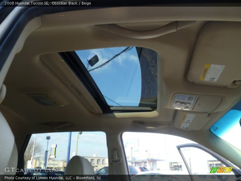 Obsidian Black / Beige 2008 Hyundai Tucson SE