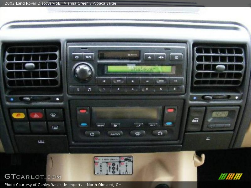 Vienna Green / Alpaca Beige 2003 Land Rover Discovery SE