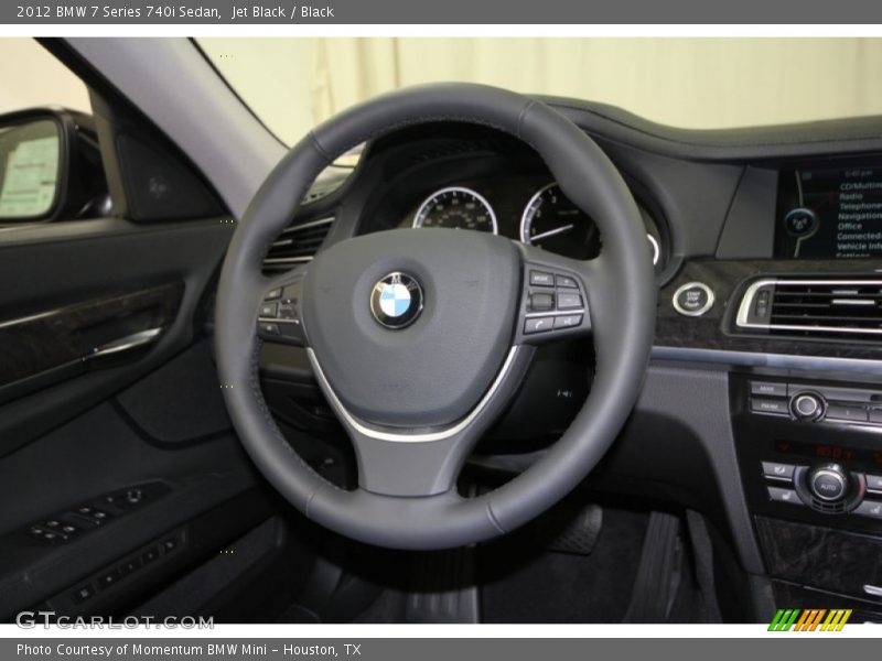 Jet Black / Black 2012 BMW 7 Series 740i Sedan