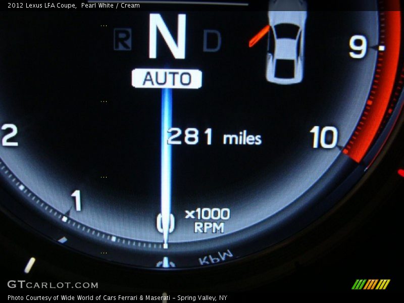  2012 LFA Coupe Coupe Gauges