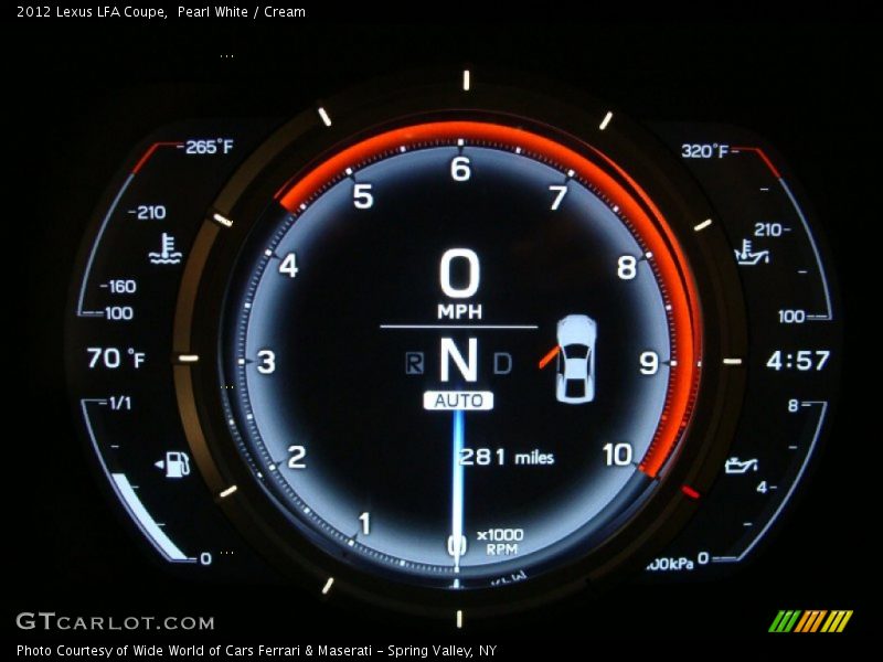  2012 LFA Coupe Coupe Gauges
