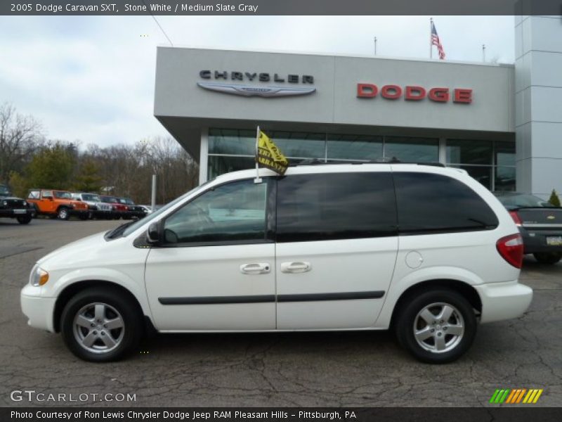 Stone White / Medium Slate Gray 2005 Dodge Caravan SXT