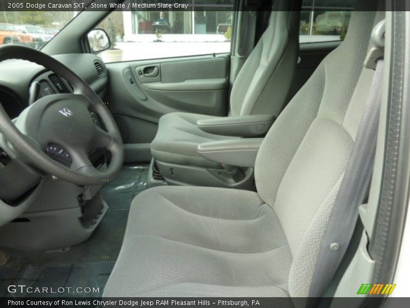 Stone White / Medium Slate Gray 2005 Dodge Caravan SXT