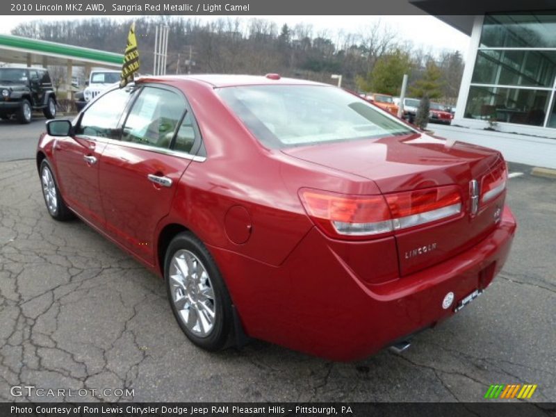 Sangria Red Metallic / Light Camel 2010 Lincoln MKZ AWD