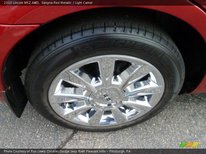 Sangria Red Metallic / Light Camel 2010 Lincoln MKZ AWD