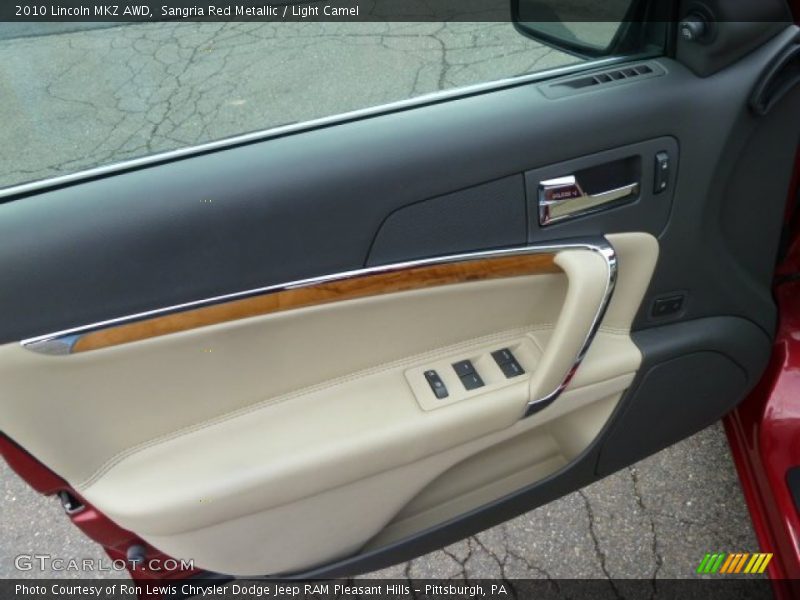 Sangria Red Metallic / Light Camel 2010 Lincoln MKZ AWD