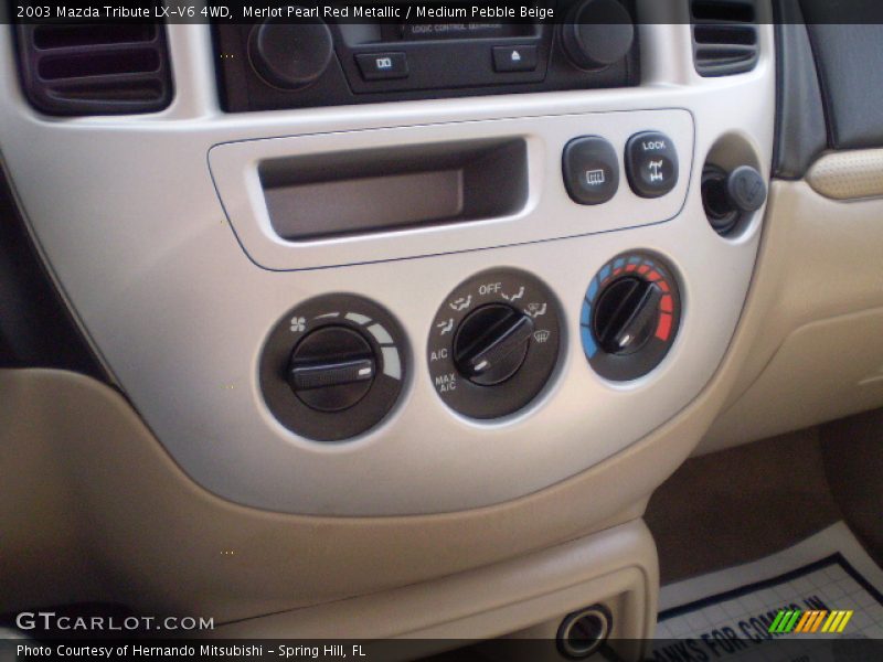 Merlot Pearl Red Metallic / Medium Pebble Beige 2003 Mazda Tribute LX-V6 4WD