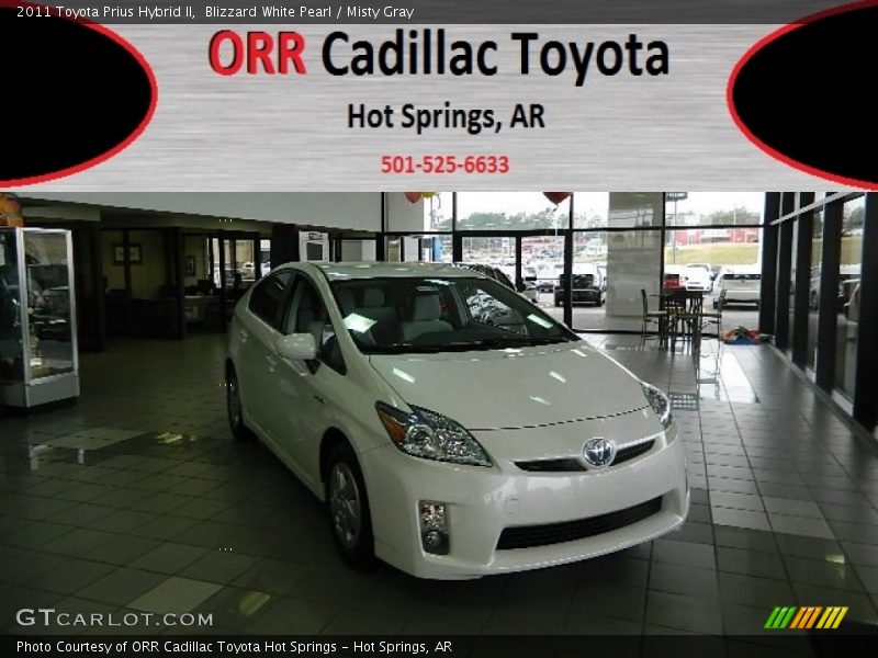 Blizzard White Pearl / Misty Gray 2011 Toyota Prius Hybrid II
