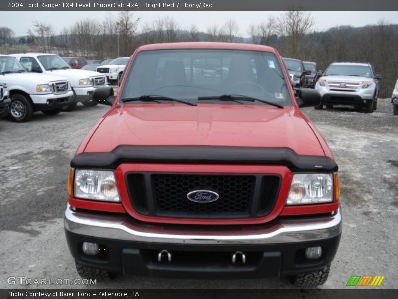 Bright Red / Ebony/Red 2004 Ford Ranger FX4 Level II SuperCab 4x4