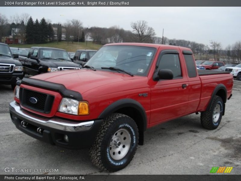 Bright Red / Ebony/Red 2004 Ford Ranger FX4 Level II SuperCab 4x4