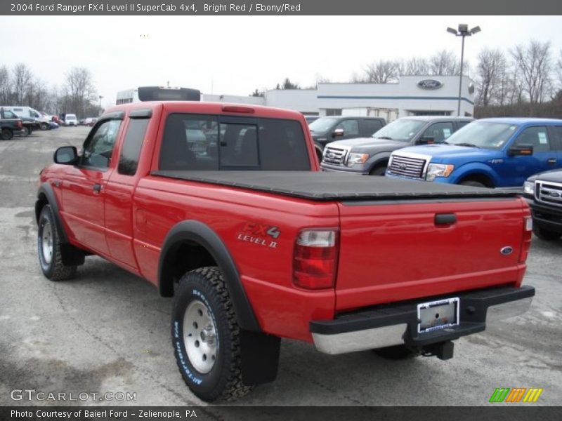 Bright Red / Ebony/Red 2004 Ford Ranger FX4 Level II SuperCab 4x4