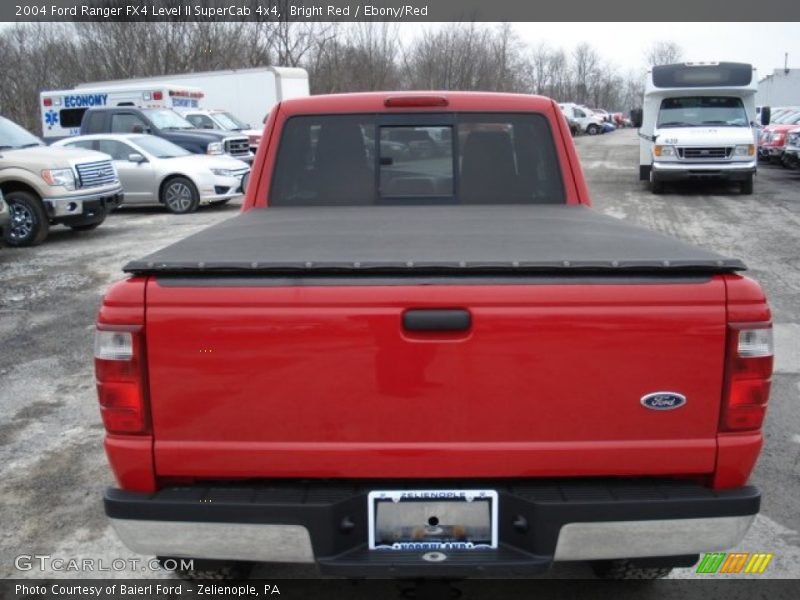 Bright Red / Ebony/Red 2004 Ford Ranger FX4 Level II SuperCab 4x4