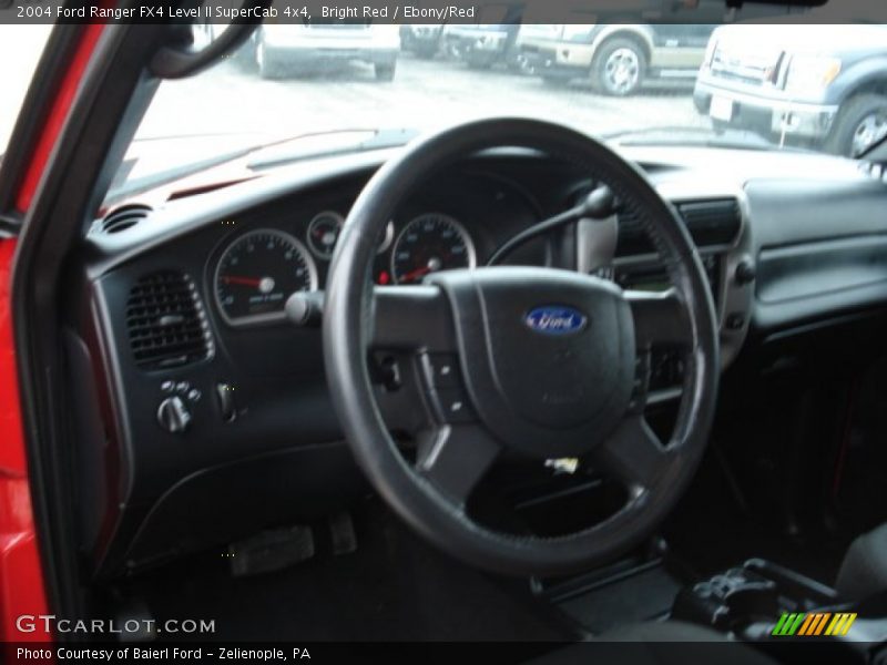 Bright Red / Ebony/Red 2004 Ford Ranger FX4 Level II SuperCab 4x4