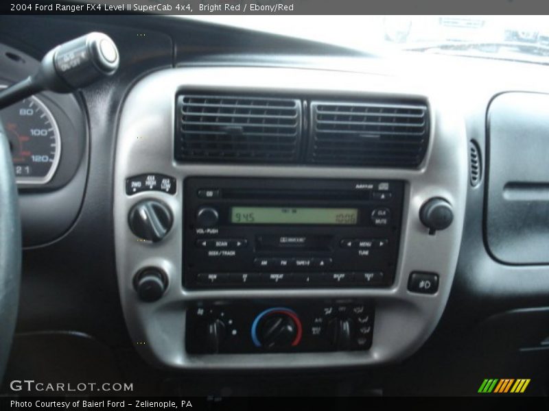 Bright Red / Ebony/Red 2004 Ford Ranger FX4 Level II SuperCab 4x4