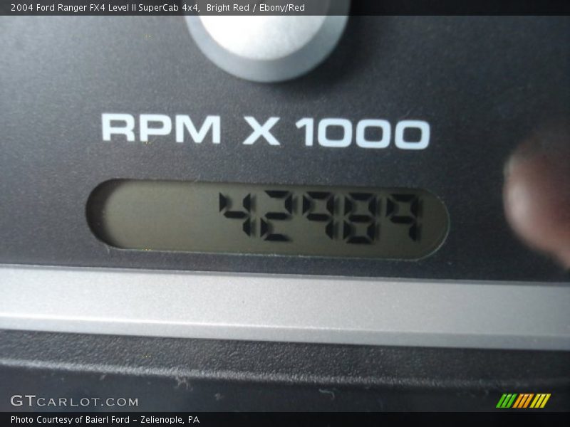 Bright Red / Ebony/Red 2004 Ford Ranger FX4 Level II SuperCab 4x4
