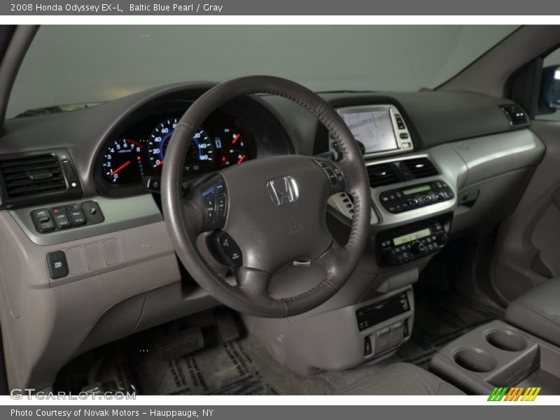 Baltic Blue Pearl / Gray 2008 Honda Odyssey EX-L