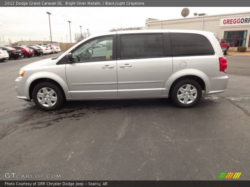 Bright Silver Metallic / Black/Light Graystone 2012 Dodge Grand Caravan SE