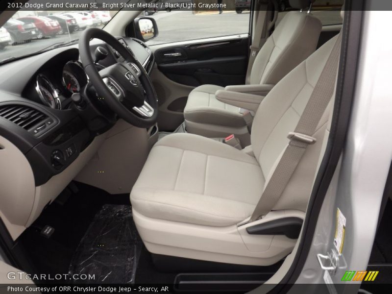 Bright Silver Metallic / Black/Light Graystone 2012 Dodge Grand Caravan SE
