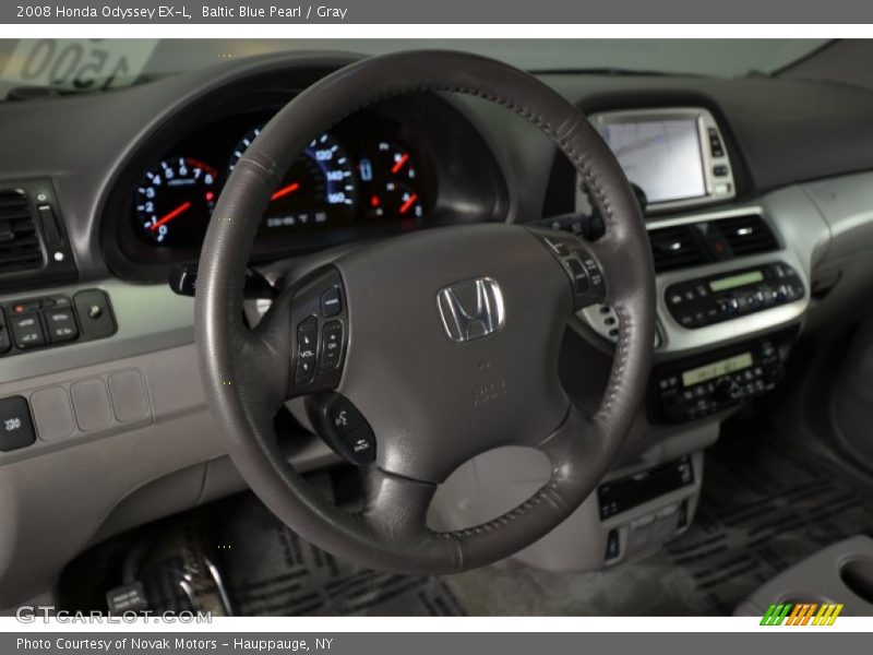Baltic Blue Pearl / Gray 2008 Honda Odyssey EX-L