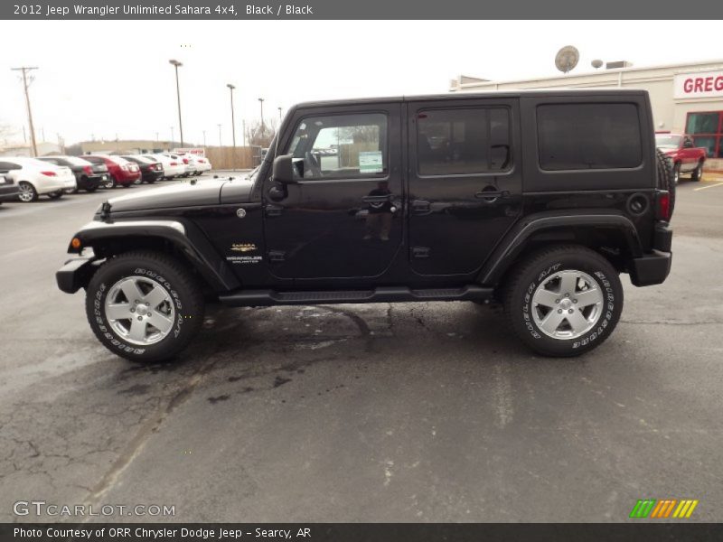 Black / Black 2012 Jeep Wrangler Unlimited Sahara 4x4