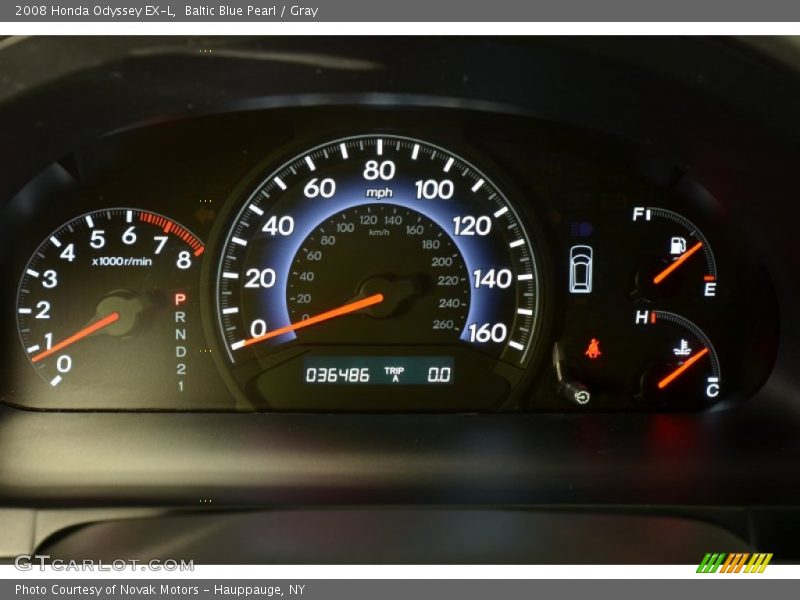 Baltic Blue Pearl / Gray 2008 Honda Odyssey EX-L