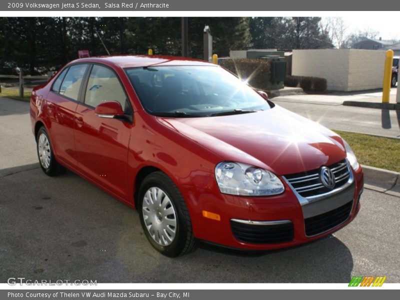 Salsa Red / Anthracite 2009 Volkswagen Jetta S Sedan