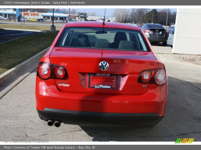 Salsa Red / Anthracite 2009 Volkswagen Jetta S Sedan