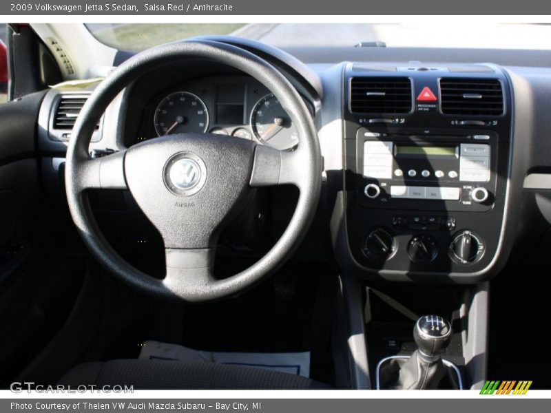 Salsa Red / Anthracite 2009 Volkswagen Jetta S Sedan