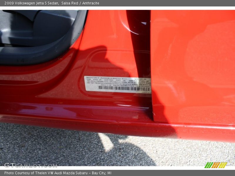 Salsa Red / Anthracite 2009 Volkswagen Jetta S Sedan