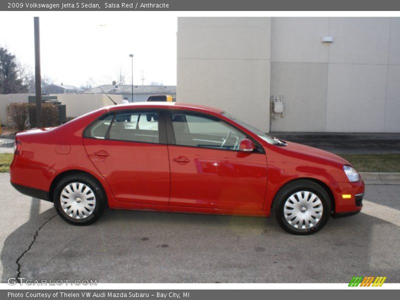 Salsa Red / Anthracite 2009 Volkswagen Jetta S Sedan