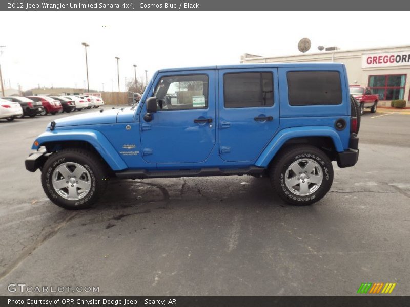 Cosmos Blue / Black 2012 Jeep Wrangler Unlimited Sahara 4x4