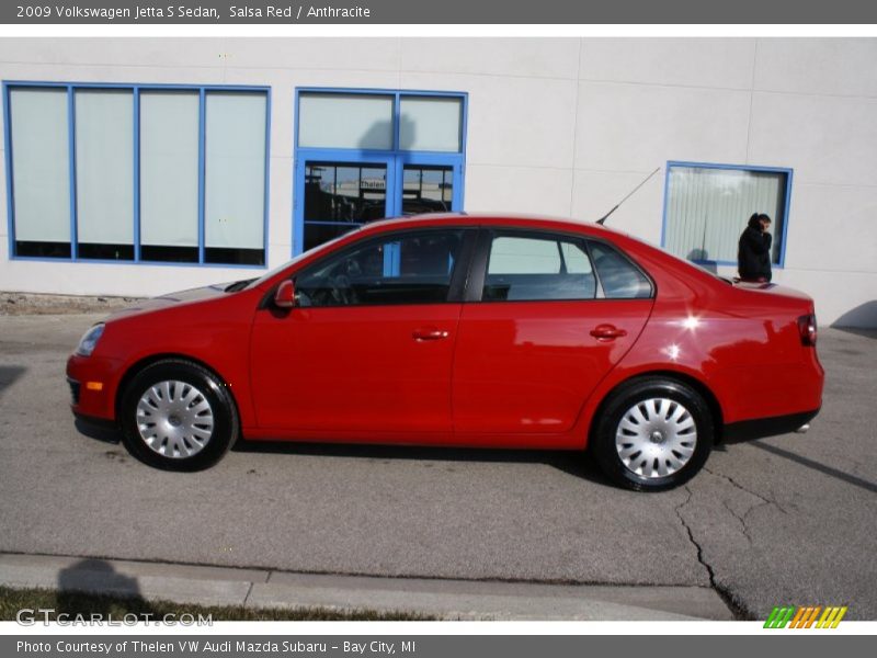 Salsa Red / Anthracite 2009 Volkswagen Jetta S Sedan