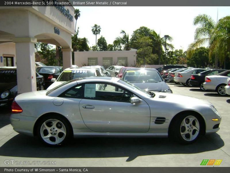 Brilliant Silver Metallic / Charcoal 2004 Mercedes-Benz SL 500 Roadster