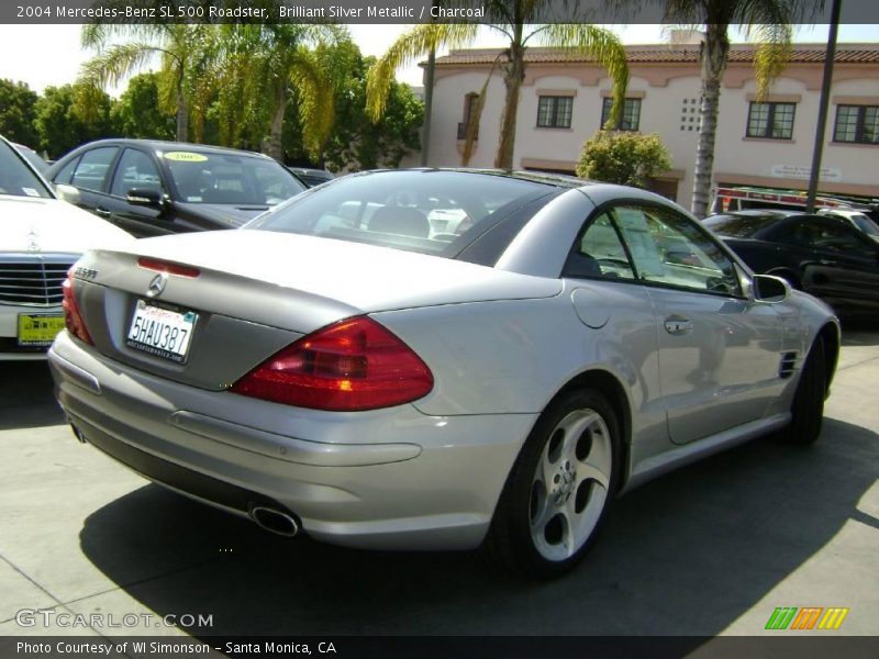 Brilliant Silver Metallic / Charcoal 2004 Mercedes-Benz SL 500 Roadster