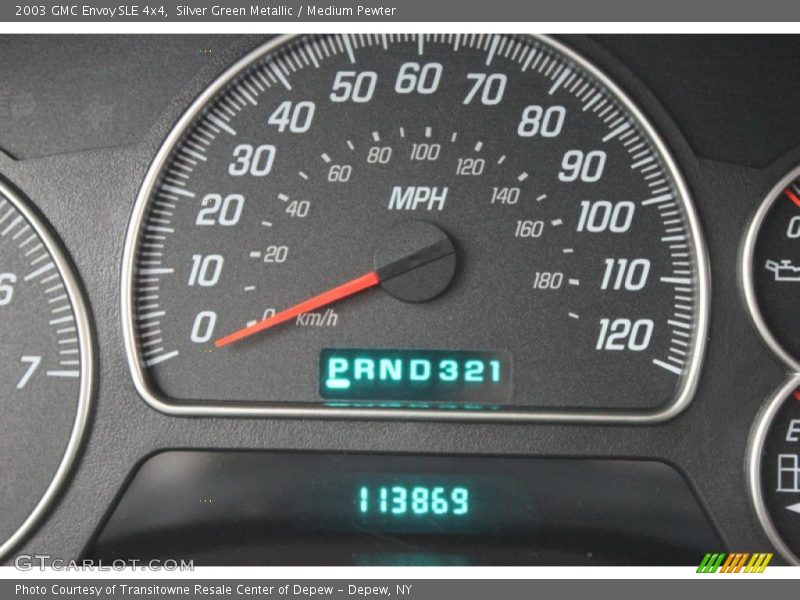 Silver Green Metallic / Medium Pewter 2003 GMC Envoy SLE 4x4