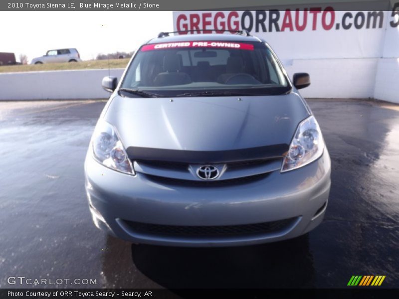 Blue Mirage Metallic / Stone 2010 Toyota Sienna LE