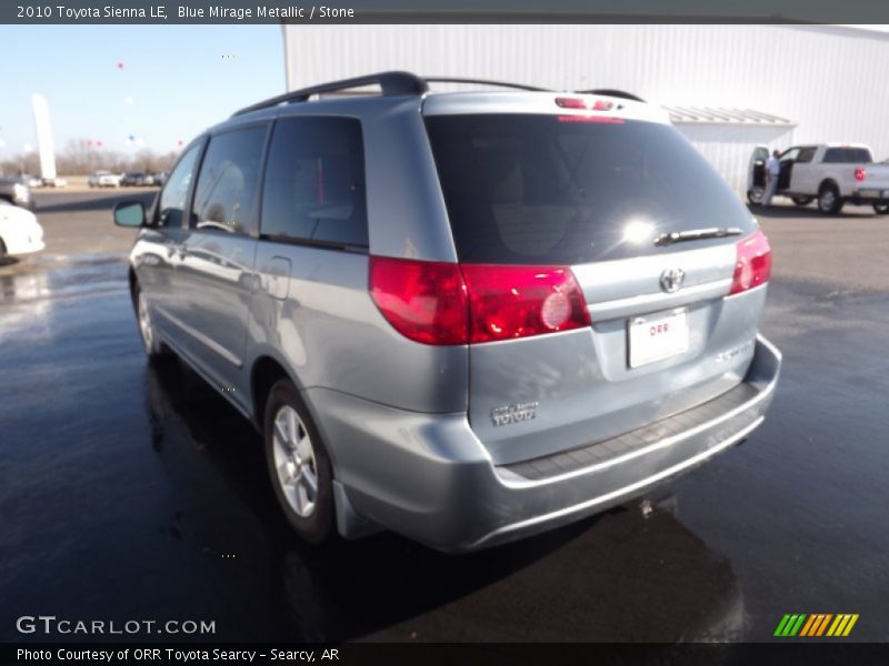 Blue Mirage Metallic / Stone 2010 Toyota Sienna LE