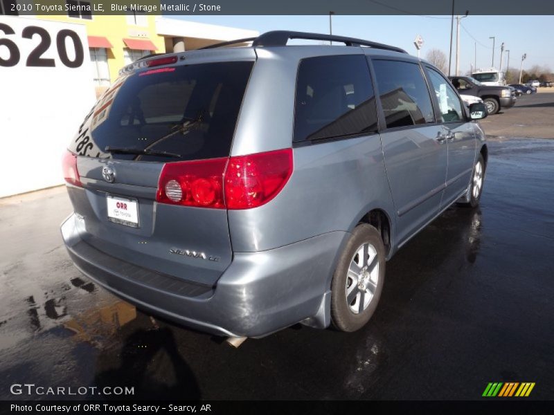 Blue Mirage Metallic / Stone 2010 Toyota Sienna LE