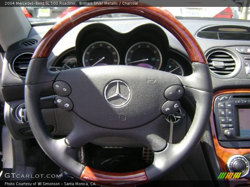 Brilliant Silver Metallic / Charcoal 2004 Mercedes-Benz SL 500 Roadster
