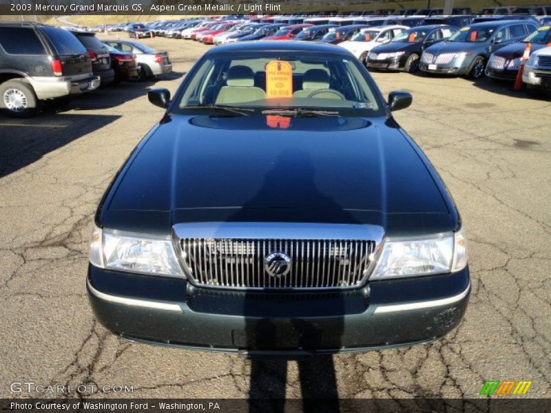 Aspen Green Metallic / Light Flint 2003 Mercury Grand Marquis GS
