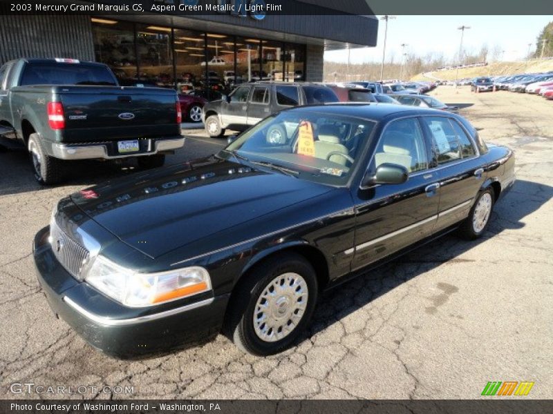 Aspen Green Metallic / Light Flint 2003 Mercury Grand Marquis GS