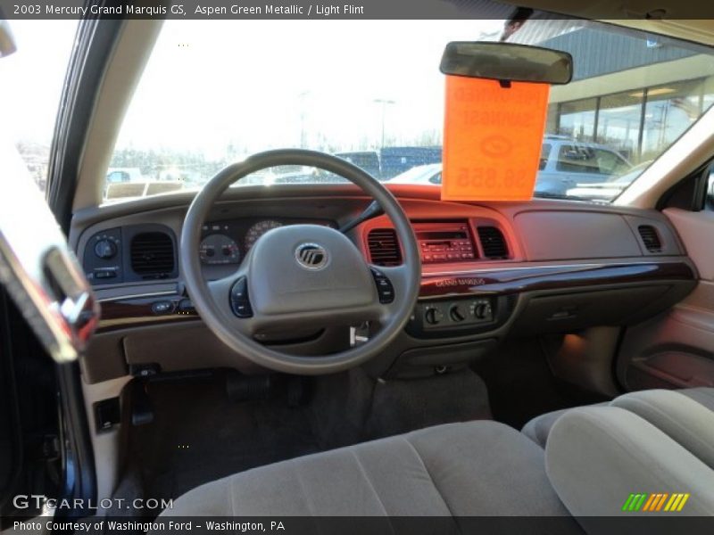 Aspen Green Metallic / Light Flint 2003 Mercury Grand Marquis GS