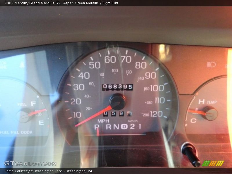 Aspen Green Metallic / Light Flint 2003 Mercury Grand Marquis GS